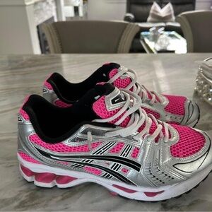 ASICS Women's Athletic Shoes in Pink and Silver